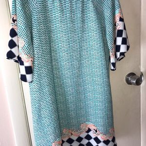 Printed quarter sleeve dress